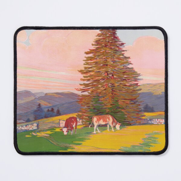 Item preview, Schweizer Jura – Pastoral Mountain Scene Vintage Art designed and sold by MarkedArtPrints.
