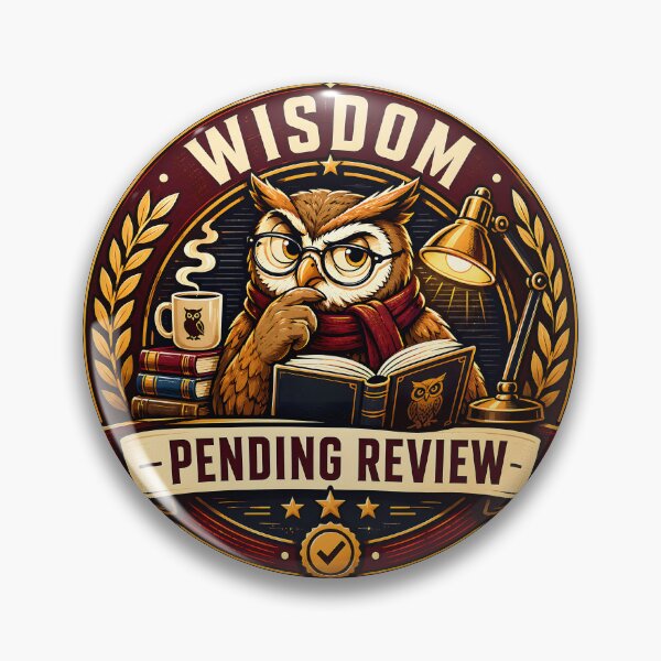 Item preview, Wisdom Pending Review Shirt, Funny Intelligence Parody Tee, Clever Quote Shirt, Academic Humor Graphic, Vintage Badge Design, Smart People Gift designed and sold by  MAD's Recreation Studio.