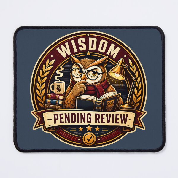 Item preview, Wisdom Pending Review Shirt, Funny Intelligence Parody Tee, Clever Quote Shirt, Academic Humor Graphic, Vintage Badge Design, Smart People Gift designed and sold by MAD's Recreation Studio.