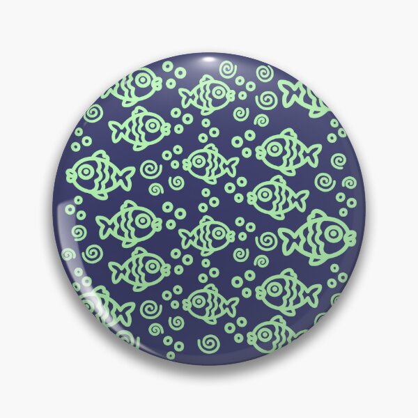 Item preview, Green School of Fish Pattern designed and sold by Grateful-Fool.