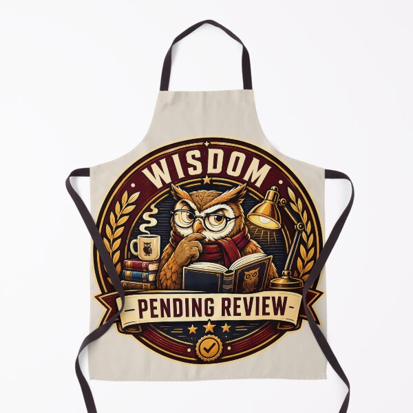 Item preview, Wisdom Pending Review Shirt, Funny Intelligence Parody Tee, Clever Quote Shirt, Academic Humor Graphic, Vintage Badge Design, Smart People Gift designed and sold by MAD's Recreation Studio.