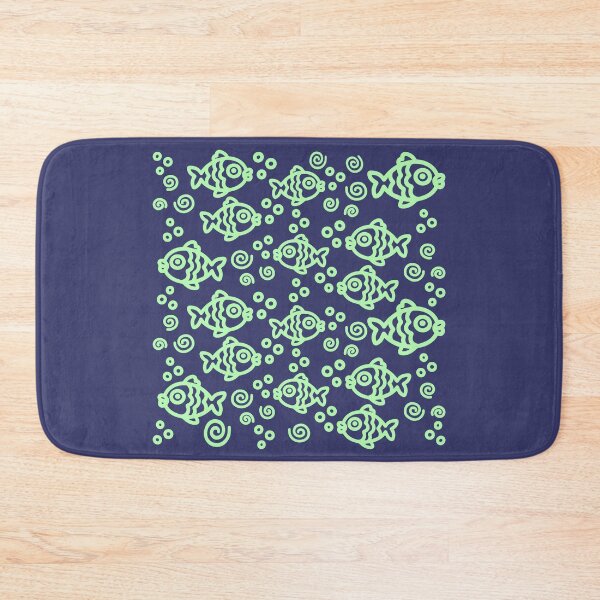 Item preview, Green School of Fish Pattern designed and sold by Grateful-Fool.