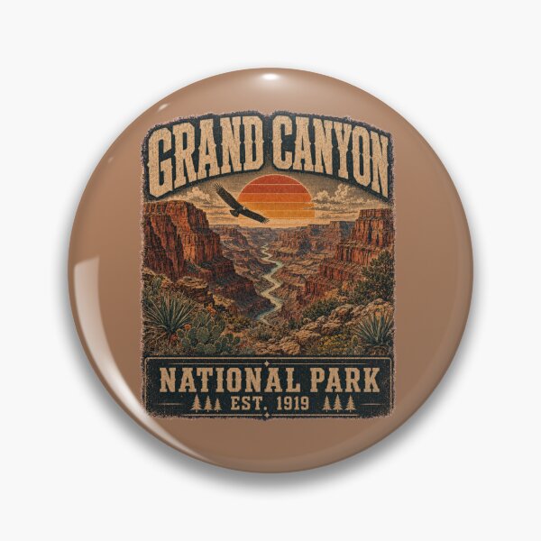 Item preview, Vintage Grand Canyon National Park Condor Sunset Illustration designed and sold by Tobull.
