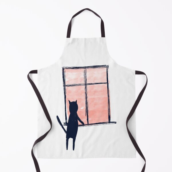 Item preview, Funny Black Cat Window Introvert Meme designed and sold by ArtbyLanaN.