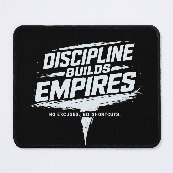 Item preview, Discipline Builds Empires – No Excuses Motivation designed and sold by CreativeMindsetLab.