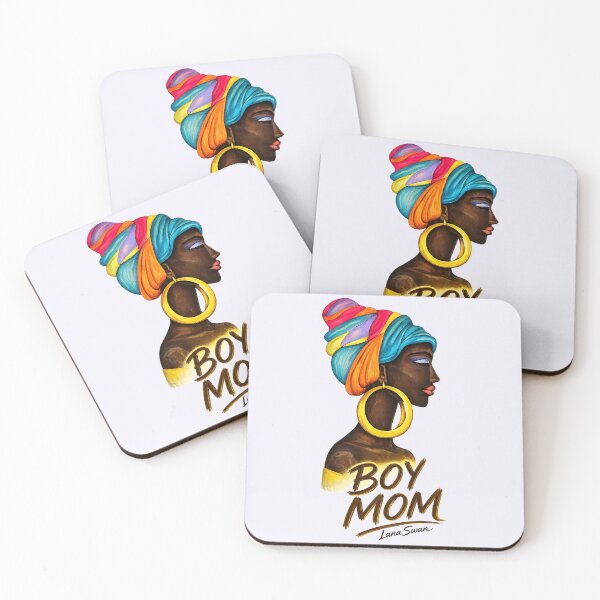 Item preview, BOY MOM | Mother & Son Afro Art | Lavender Edition by Lana Swan designed and sold by BlueberrySwan.