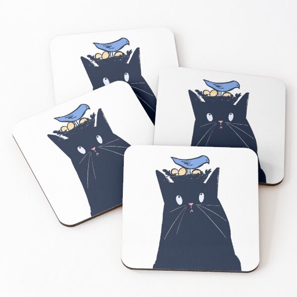 Item preview, Funny Black Cat No Thoughts Head Empty Meme designed and sold by ArtbyLanaN.