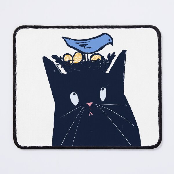 Item preview, Funny Black Cat No Thoughts Head Empty Meme designed and sold by ArtbyLanaN.