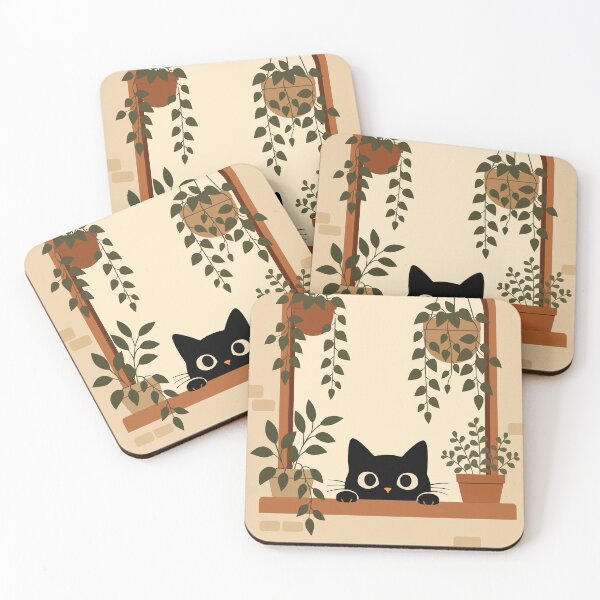 Item preview, Curious Cat in the Indoor Garden designed and sold by DesingsTR.