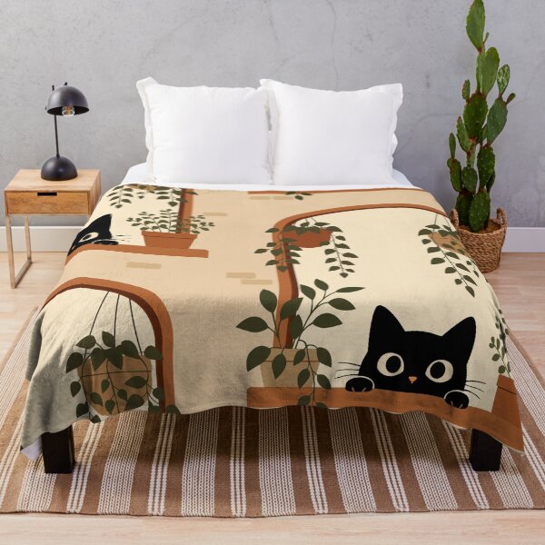 Item preview, Curious Cat in the Indoor Garden designed and sold by DesingsTR.