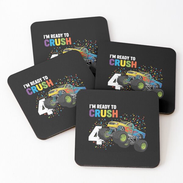 Item preview, I'm Ready To Crush 4 Monster Truck Fourth Birthday Boy Kids designed and sold by PopStars1993.
