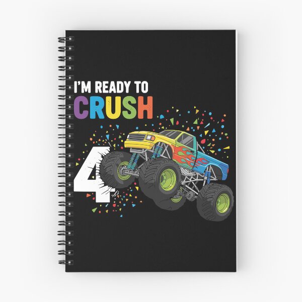Item preview, I'm Ready To Crush 4 Monster Truck Fourth Birthday Boy Kids designed and sold by PopStars1993.