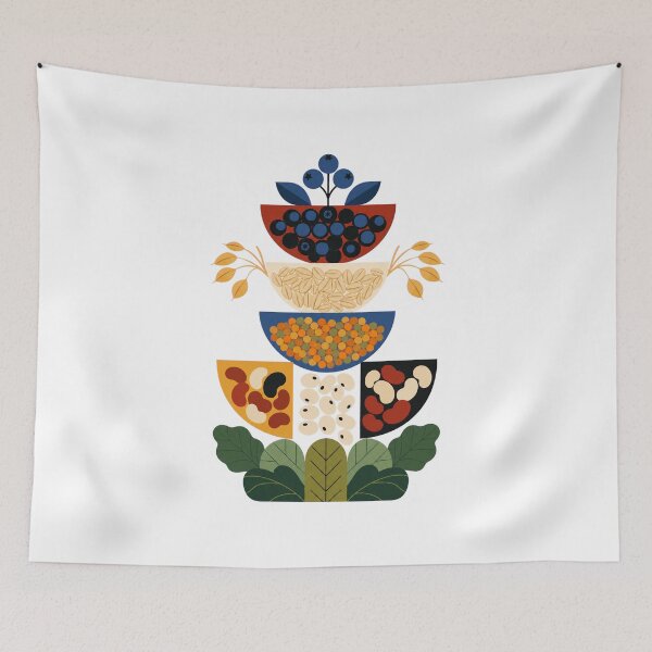 Item preview, Colorful High Fiber Food Art and Healthy Whole Foods Illustration designed and sold by AMICO77.
