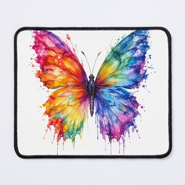 Item preview, Rainbow Watercolor Butterfly | Colorful Butterfly Art designed and sold by SmikiM.