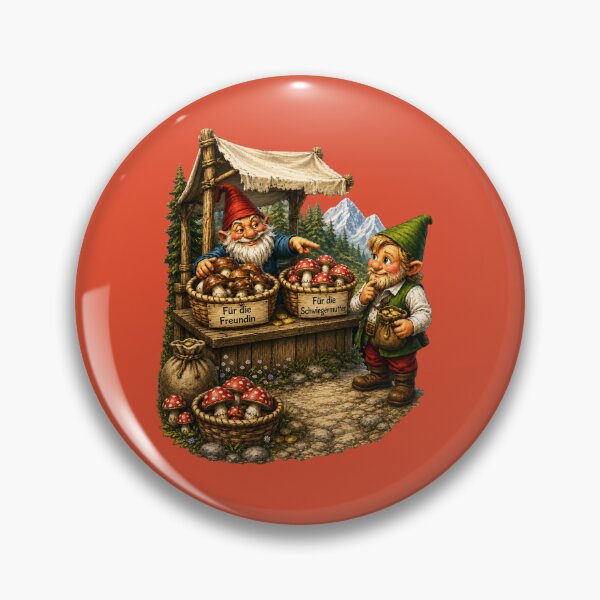 Item preview, Funny Gnome Mushroom Seller – Für die Freundin & Für die Schwiegermutter | German Forest Humor designed and sold by Alpine-Ink.