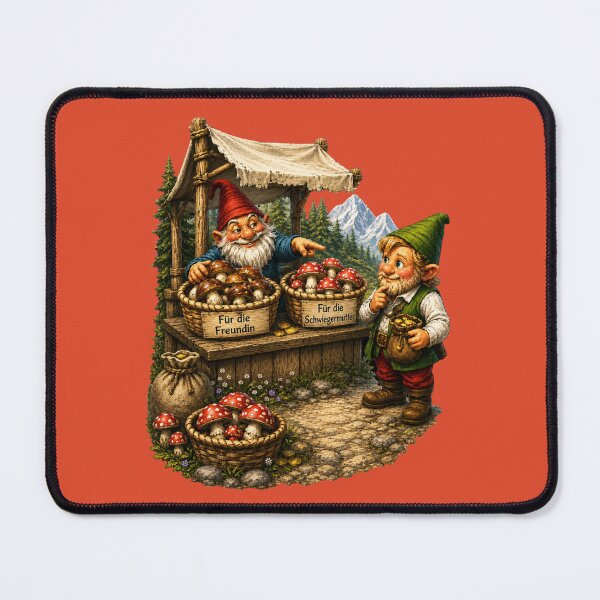 Item preview, Funny Gnome Mushroom Seller – Für die Freundin & Für die Schwiegermutter | German Forest Humor designed and sold by Alpine-Ink.