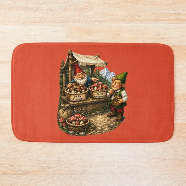 Item preview, Funny Gnome Mushroom Seller – Für die Freundin & Für die Schwiegermutter | German Forest Humor designed and sold by Alpine-Ink.