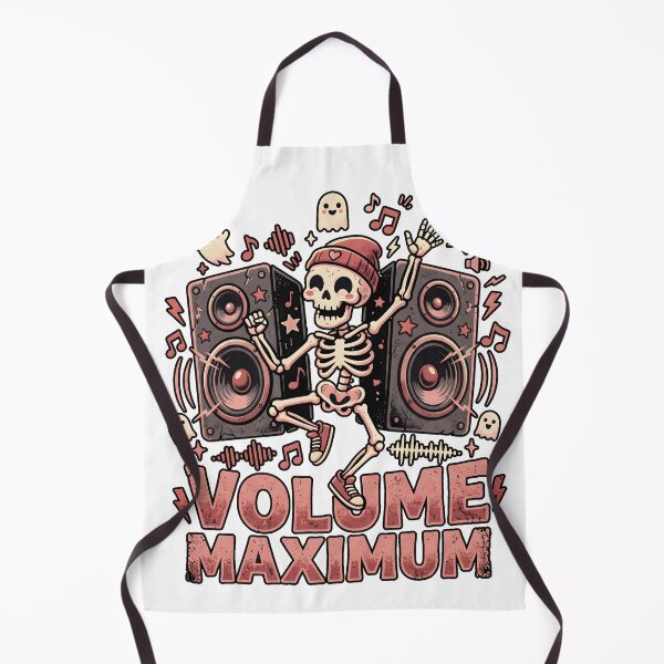Item preview, Skeleton Wearing Beanie Dancing Between Giant Speakers with Volume Maximum designed and sold by MisteryDesigner.