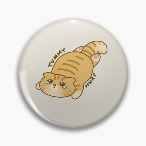 Item preview, Gato con dolor de barriga designed and sold by turtlehappytime.