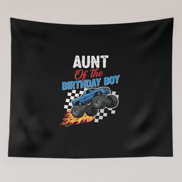 Item preview, Aunt Of The Birthday Boy Monster Truck Nephew Party designed and sold by PopStars1993.