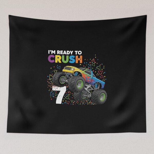 Item preview, I'm Ready To Crush 7 Monster Truck Seventh Birthday Kid Celebration designed and sold by PopStars1993.