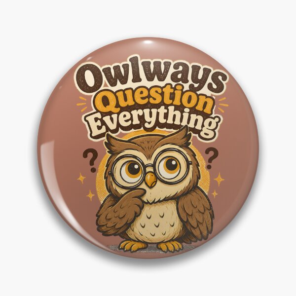 Item preview, Owlways Question Everything Shirt, Funny Owl Pun Tee, Cute Retro Owl Graphic, Curiosity Quote Shirt, Teacher Gift, Nerd Humor Apparel designed and sold by  MAD's Recreation Studio.