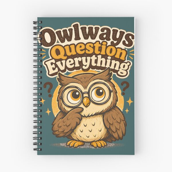 Item preview, Owlways Question Everything Shirt, Funny Owl Pun Tee, Cute Retro Owl Graphic, Curiosity Quote Shirt, Teacher Gift, Nerd Humor Apparel designed and sold by  MAD's Recreation Studio.