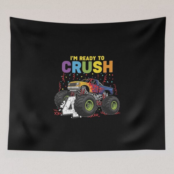 Item preview, I'm Ready To Crush 4 Monster Truck Fourth Birthday Boy designed and sold by PopStars1993.