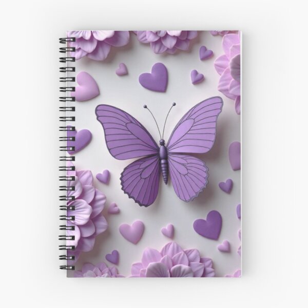 Item preview, Purple Flowers Butterfly Hearts designed and sold by PrincessJStudio.