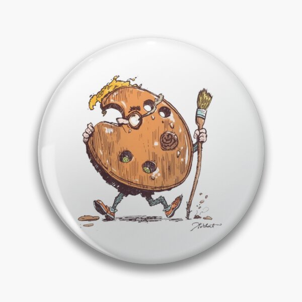 Item preview, Funny Artist Palette Mascot Comic Style Illustration designed and sold by ByKayaPrints.