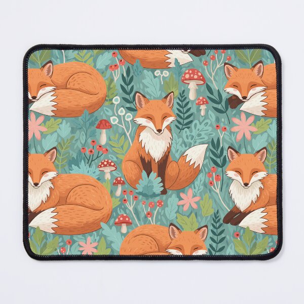 Item preview, Woodland Fox and Mushrooms designed and sold by The Painted Lamb.