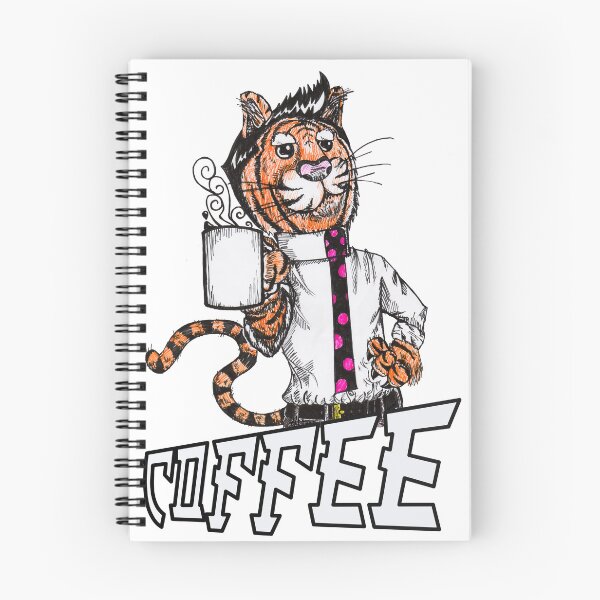 Item preview, Coffee Tiger - Hand Drawn Cartoon Tiger Coffee Lover designed and sold by SketchMcKenzie.