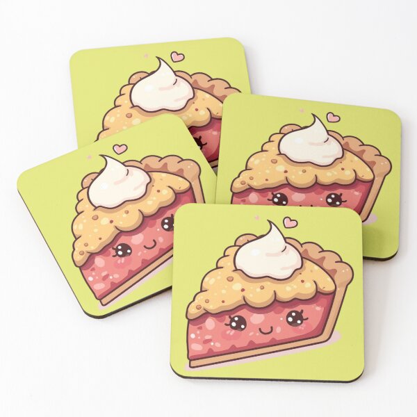 Item preview, Cute Kawaii Cherry Pie Slice Art designed and sold by Uniquely Yours.
