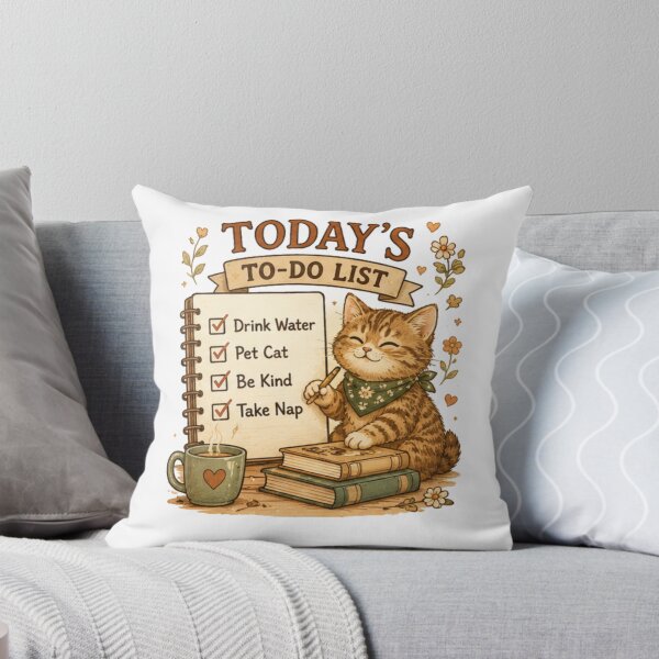 Item preview, Today's To-Do List | funny cat designed and sold by Spark Cottage.