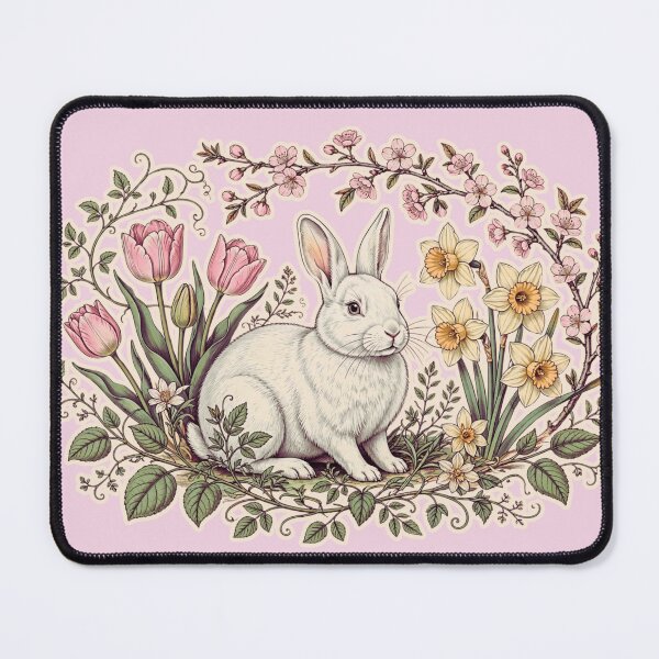 Item preview, Rabbit in floral spring designed and sold by ConElAlma.