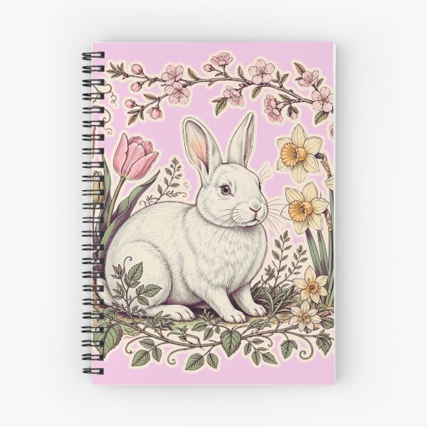 Item preview, Rabbit in floral spring designed and sold by ConElAlma.
