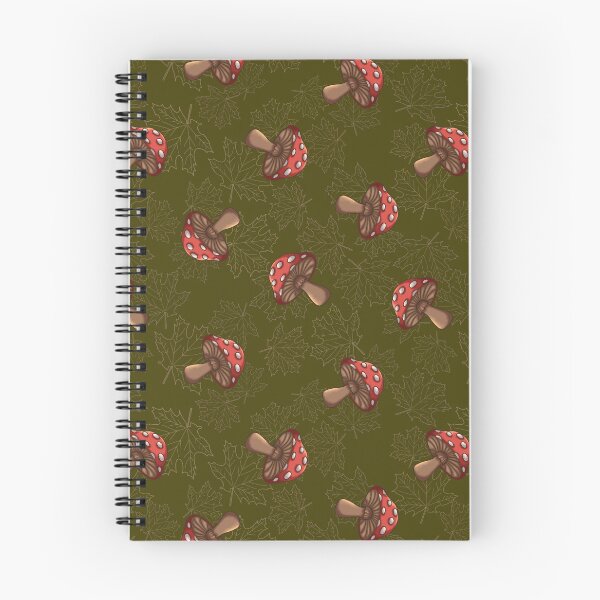Item preview, Amanita mushroom on olive green maple leaf designed and sold by OhNoNotAgain42.