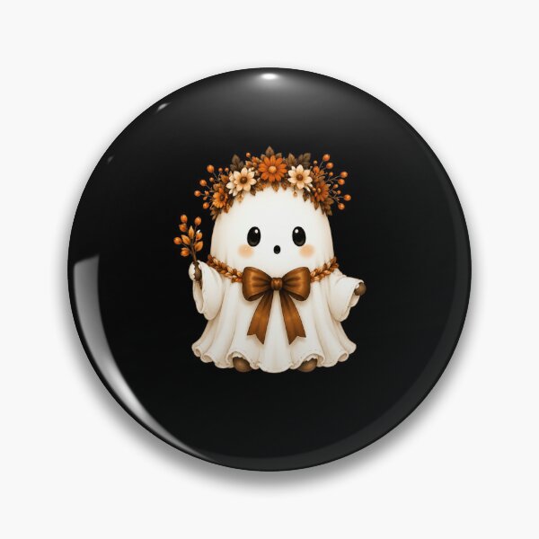 Item preview, Cute Ghost with Floral Crown designed and sold by abieran.