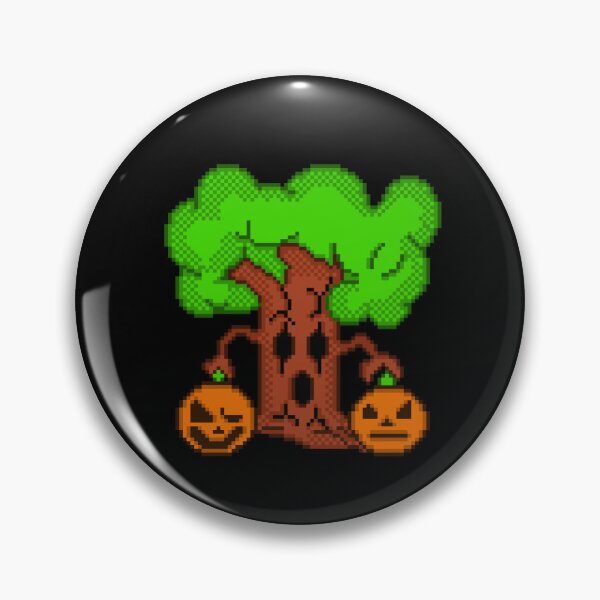 Item preview, Cute Spooky Haunted Tree with Halloween Pumpkins Pixel art designed and sold by RetroRlx.
