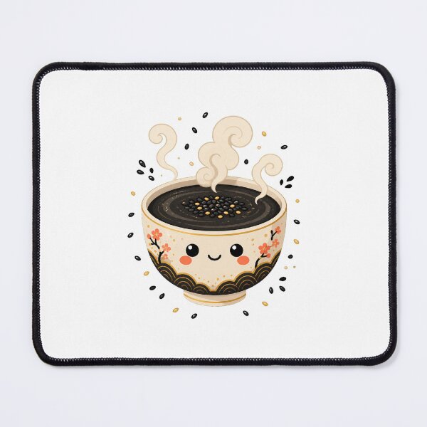 Item preview, Black Sesame Dessert Art and Cute Asian Food Illustration designed and sold by AMICO77.