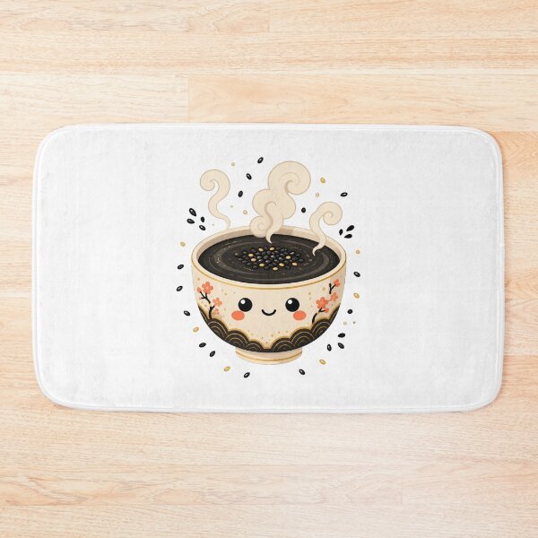Item preview, Black Sesame Dessert Art and Cute Asian Food Illustration designed and sold by AMICO77.