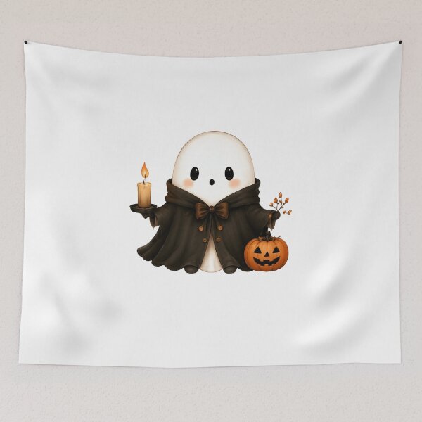 Item preview, Cute Ghost with Pumpkin designed and sold by abieran.
