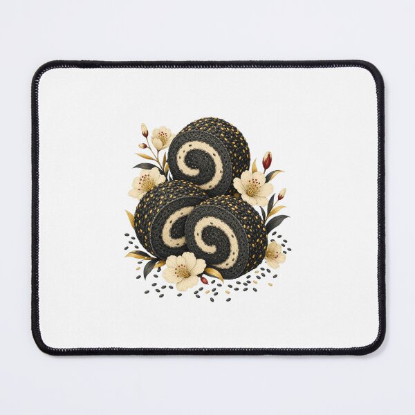 Item preview, Black Sesame Dessert Art and Cute Asian Food Illustration designed and sold by AMICO77.