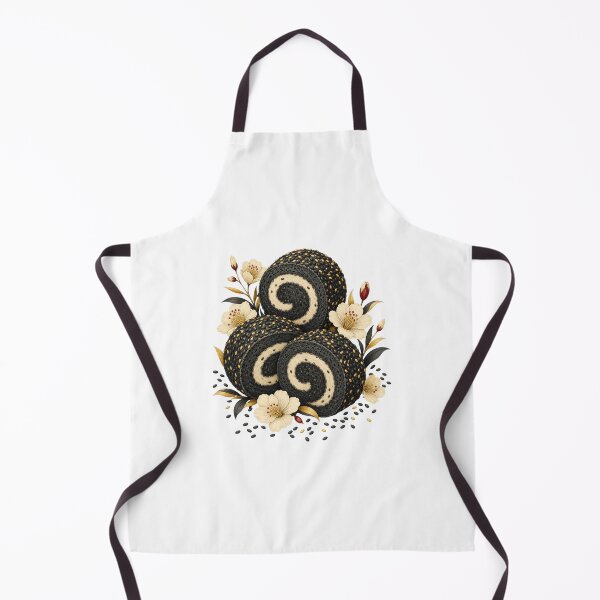 Item preview, Black Sesame Dessert Art and Cute Asian Food Illustration designed and sold by AMICO77.