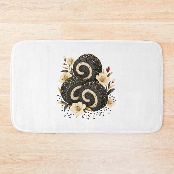 Item preview, Black Sesame Dessert Art and Cute Asian Food Illustration designed and sold by AMICO77.