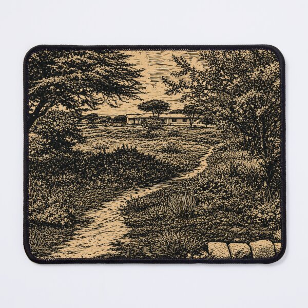 Item preview,  Tanzanian Landscape | African Safari Linocut designed and sold by Linoluca.