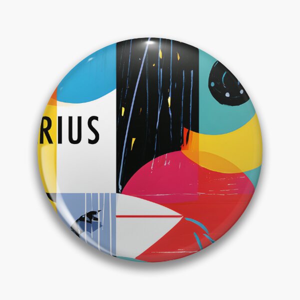 Item preview, Aquarius Waves of Vision Abstract Zodiac Art with Playful Geometry and Bold Cosmic Innovation designed and sold by OlfactoART Studio.
