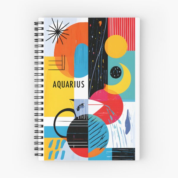 Item preview, Aquarius Waves of Vision Abstract Zodiac Art with Playful Geometry and Bold Cosmic Innovation designed and sold by OlfactoART Studio.