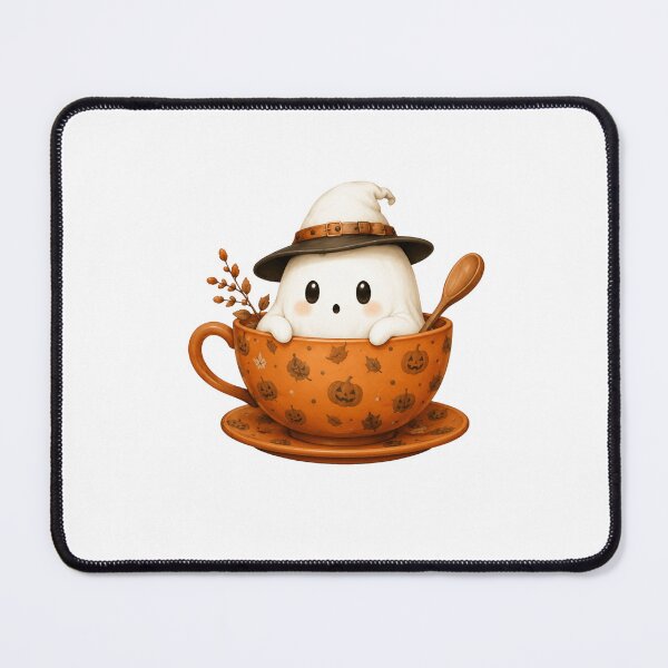 Item preview, Cute Ghost in Pumpkin Teacup designed and sold by abieran.