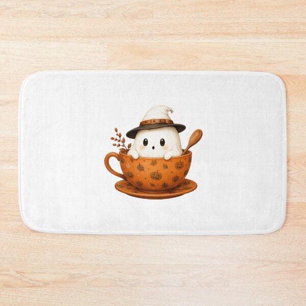 Item preview, Cute Ghost in Pumpkin Teacup designed and sold by abieran.